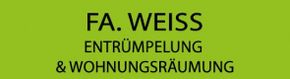 FA. WEISS: Entrümpelung, Wohnungsräumung & Wohnungsentrümpelung Logo